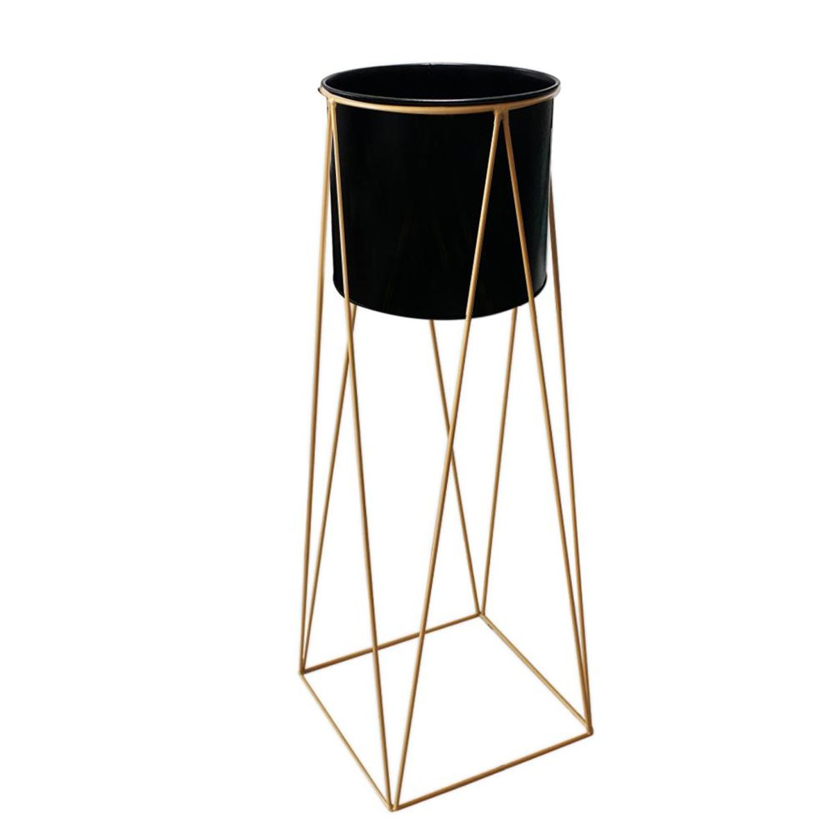 GENERICO - Maceta Macetero Pedestal Decorativo grande Negro