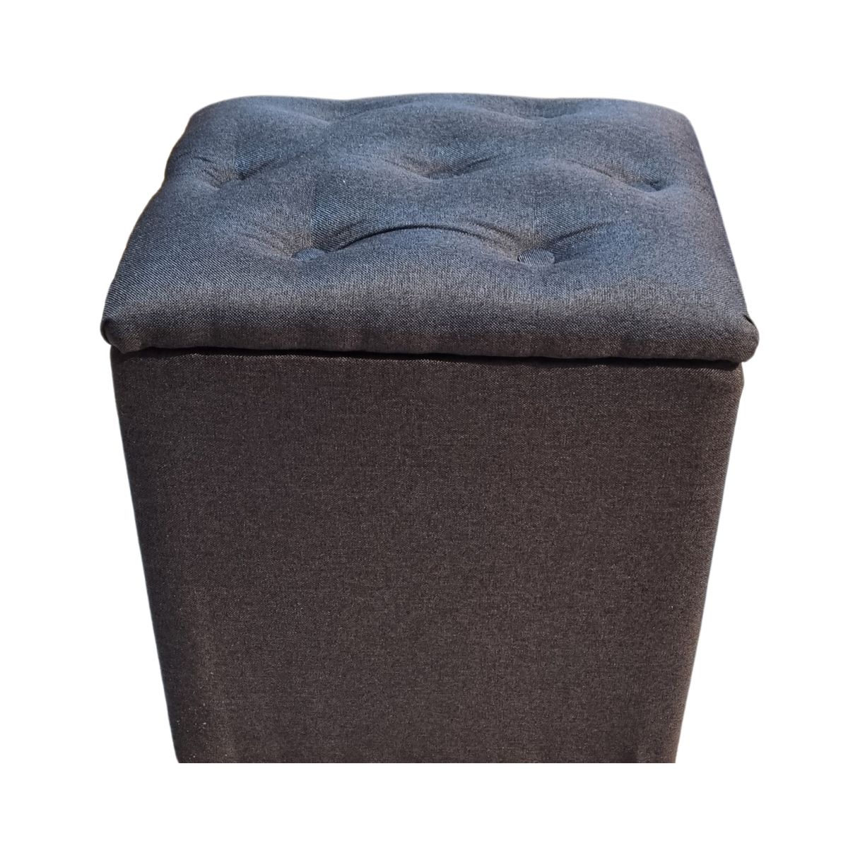 GENERICO - Pouf Baul Negro Lino 40x33x45 Rimar
