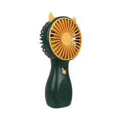 SOLEIO - Mini Ventilador Recargable Usb Led Orejas Verde