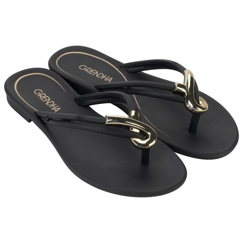 GRENDHA - Sandalia Mujer Negro Enlace Grendha