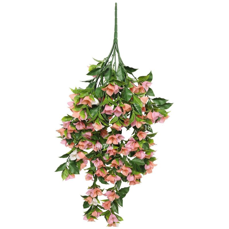 THE GREEN ELEMENT - Planta Colgante Artificial Gardenia 90 CM Rosa