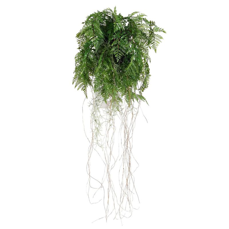 THE GREEN ELEMENT - Planta Colgante Artificial Bola Helecho 45 CM