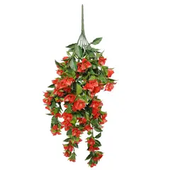 THE GREEN ELEMENT - Planta Colgante Artificial Gardenia 90 CM Roja