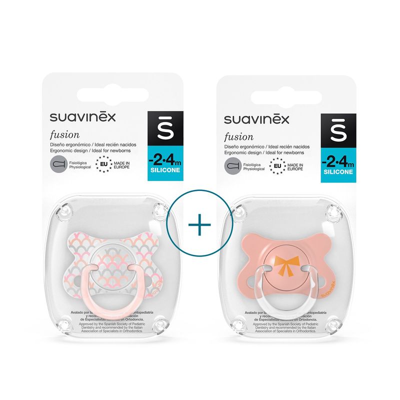 SUAVINEX - PACK 2X1 CHUPETE FUSION FISIOLOGICO SILICONA -2 A 4 MESES