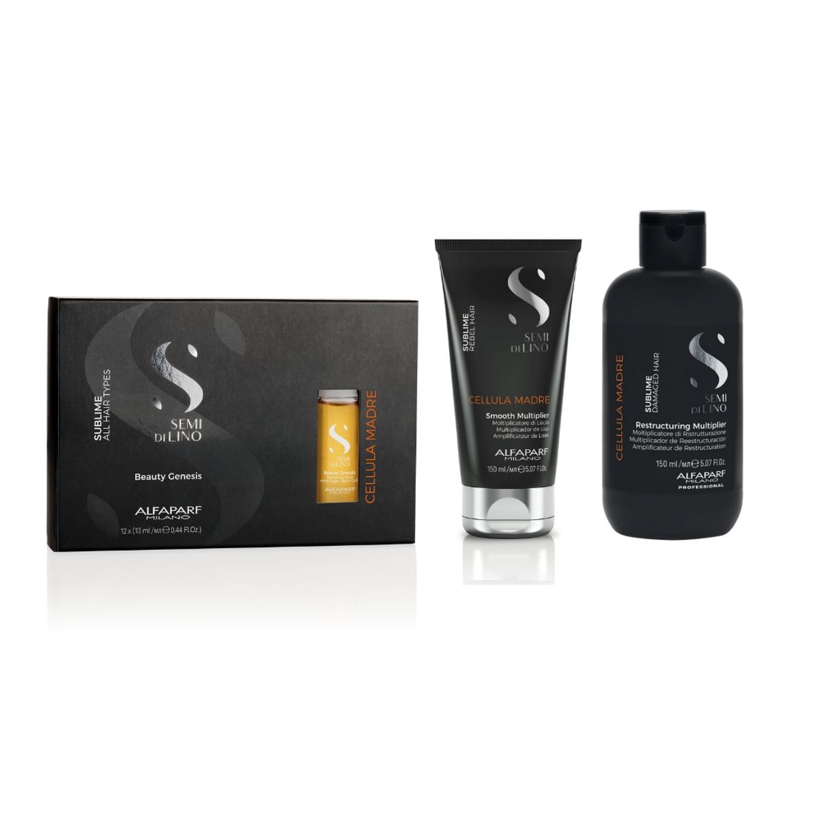 ALFAPARF MILANO - KIT CÉLULAS MADRE RECONSTRUCCIÓN- LISO - AMPOLLAS ALFAPARF-