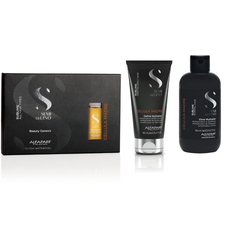 ALFAPARF MILANO - KIT CÉLULAS MADRE BRILLO- DEFINICIÓN DE RIZOS - AMPOLLAS ALFAPARF