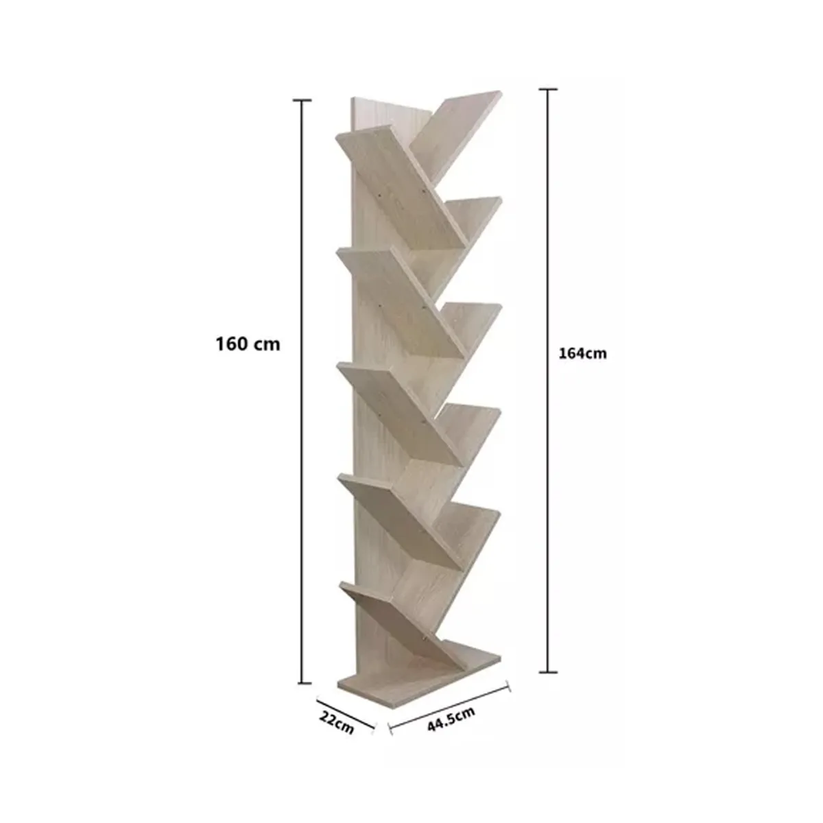 IRM - Repisa Librero Madera Arbol Estante Para Libros 160x44cm