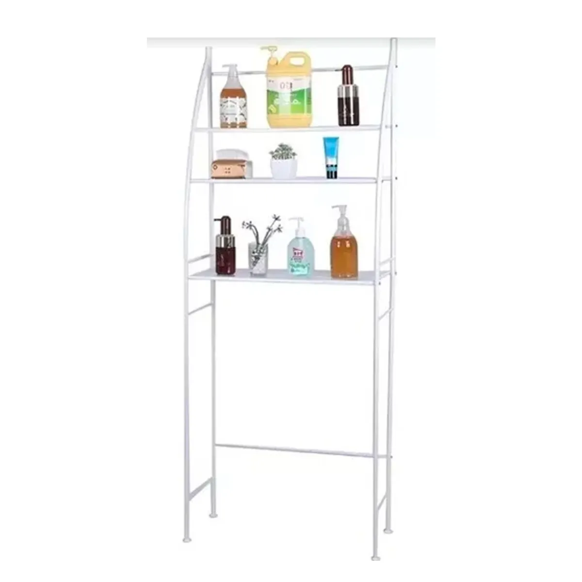 GENERICO - Organizador Repisa Estante Lavadora Baño Metálico Rack Color Blanco