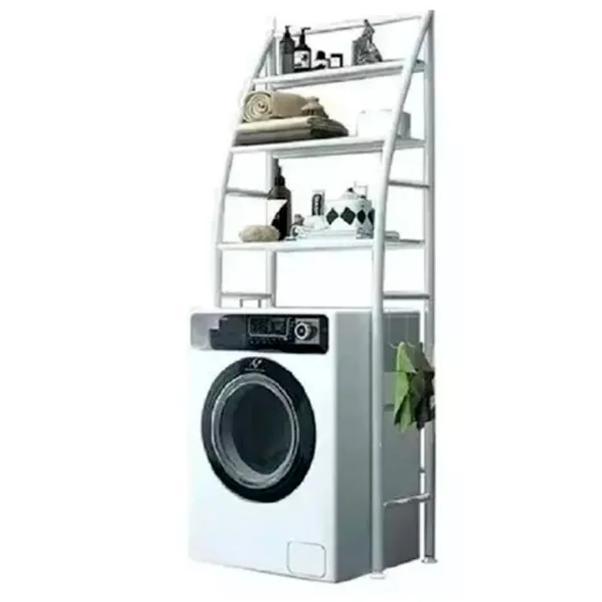 GENERICO - Organizador Repisa Estante Lavadora Baño Metálico Rack Color Blanco