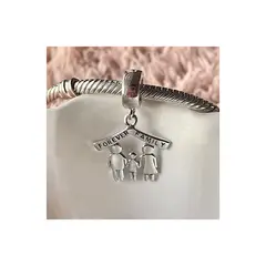 TRENDY CHARMS - Charm padres e hijo por siempre, Plata 925