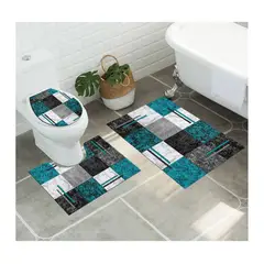GENERICO - Juego De Alfombras De Baño Set De 3 Pcs Antideslizante