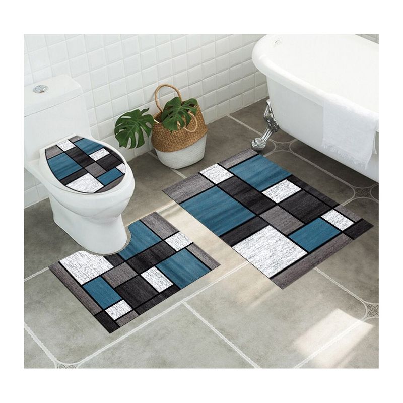 GENERICO - Juego De Alfombras De Baño Set De 3 Pcs Antideslizante