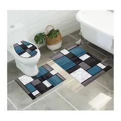 GENERICO - Juego De Alfombras De Baño Set De 3 Pcs Antideslizante