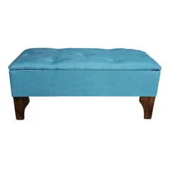 GENERICO - Banqueta Baúl turquesa Lino Muebles Rimar