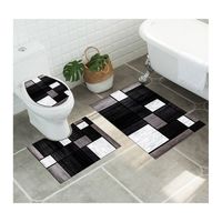 Juego De Alfombras De Baño Set De 3 Pcs Antideslizante