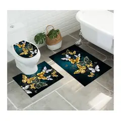 GENERICO - Juego De Alfombras De Baño Set De 3 Pcs Antideslizante