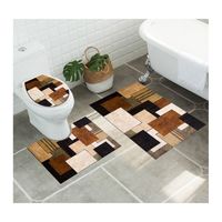 Juego De Alfombras De Baño Set De 3 Pcs Antideslizante