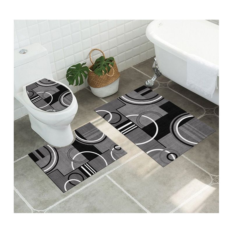 GENERICO - Juego De Alfombras De Baño Set De 3 Pcs Antideslizante
