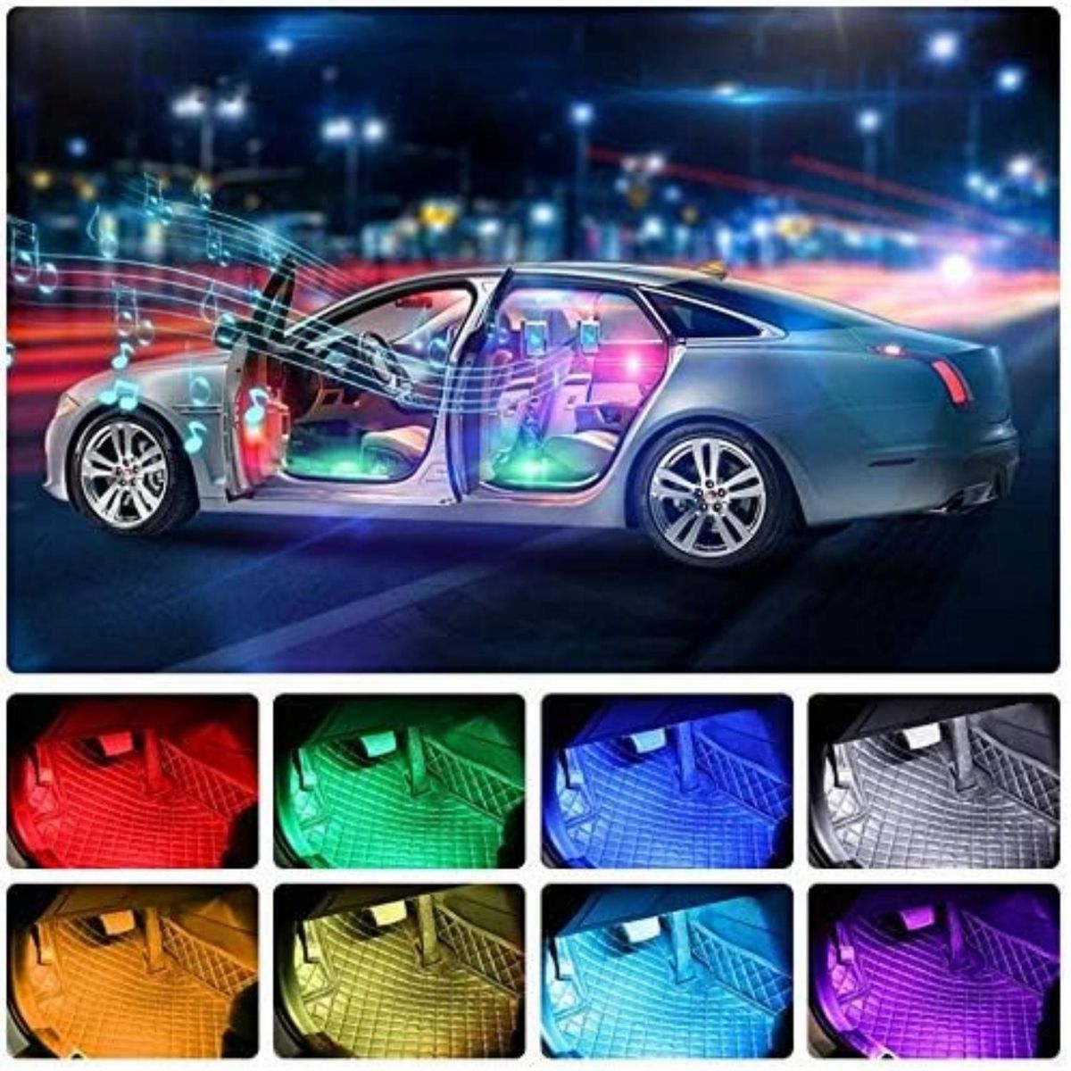 LELOX - Luz decorativa interior de control remoto del coche