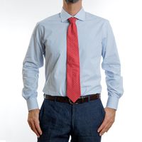 Camisa Etiqueta Negra Listada azul medio Slim V24-1