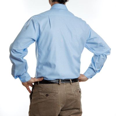 Imagen 2 del producto Camisa Etiqueta Negra Texturada azul claro Regular V24-1