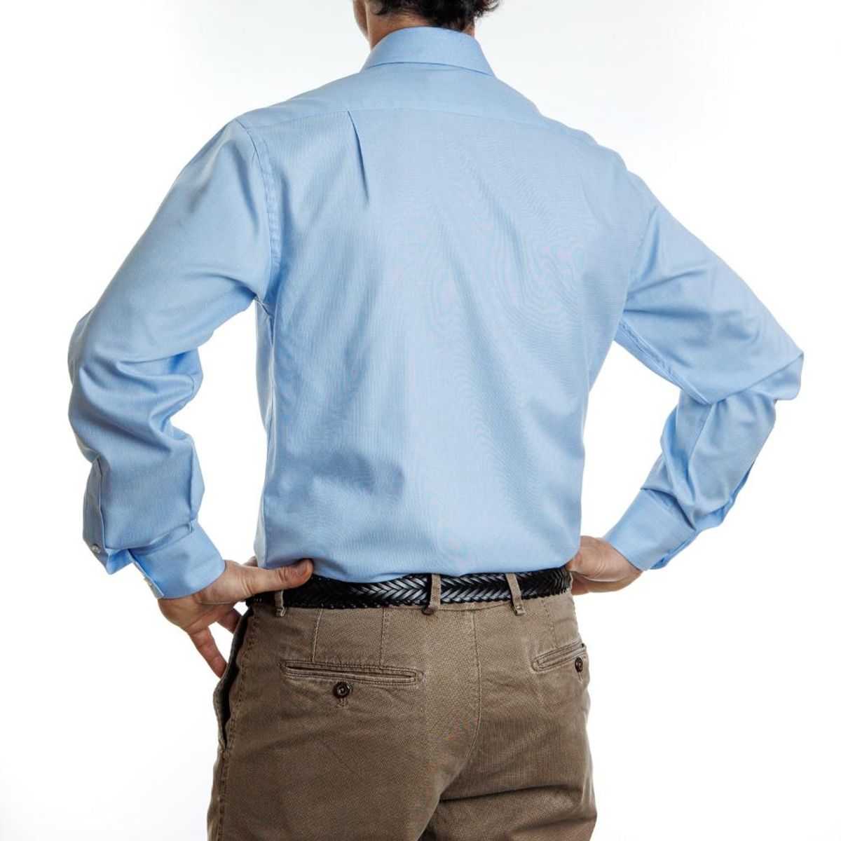 VANDINE - Camisa Etiqueta Negra Texturada azul claro Regular V24-1 VANDINE