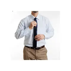 VANDINE - Camisa Etiqueta Negra Listada celeste Regular V24-1