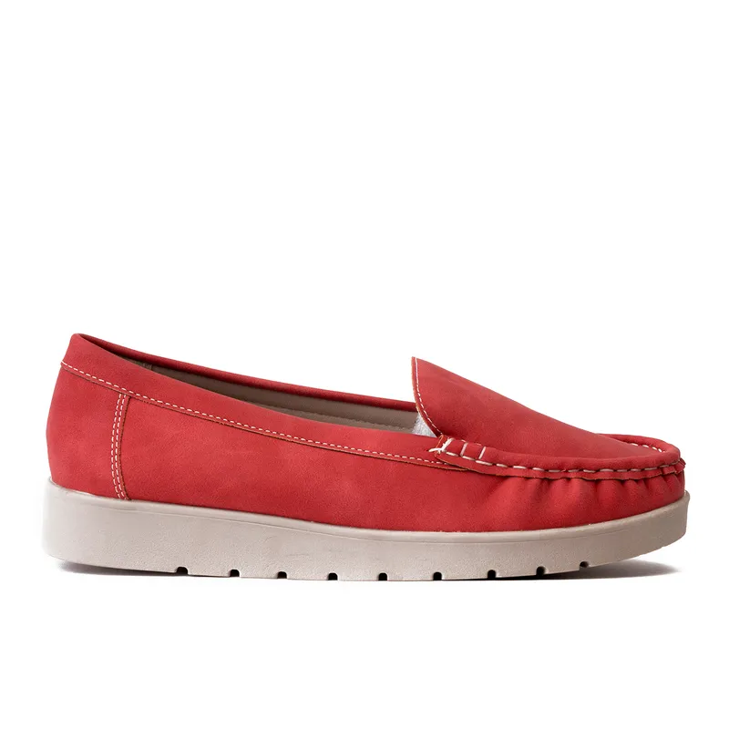 THUNDER BLUE - Mocasín Mujer Rojo Eladia Thunder Blue
