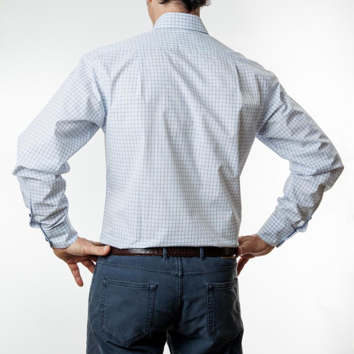 VANDINE - Camisa Etiqueta Negra a cuadros azul-celeste Buttondown Regular V24-1 VANDINE