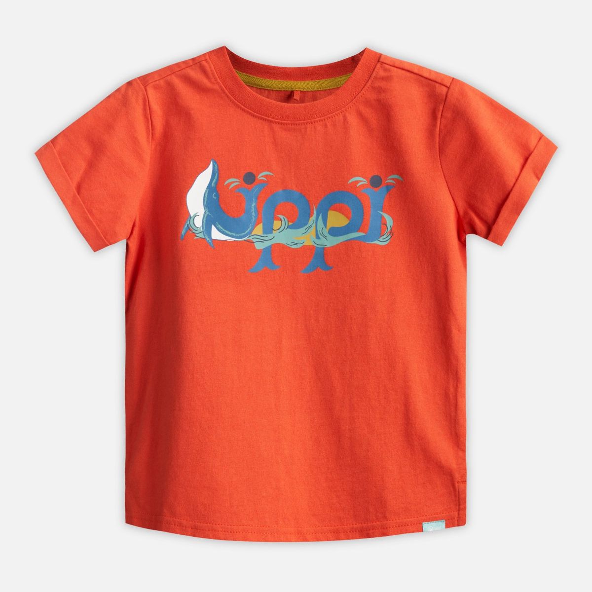 LIPPI - Polera Baby Boy Logo Lippi T-Shirt Naranjo Oscuro Lippi