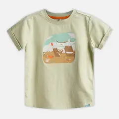 LIPPI - Polera Baby Boy Wildlife T-Shirt Menta