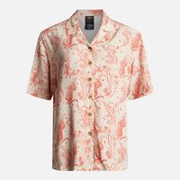 Camisa Mujer Cola de Tigre Print Beige