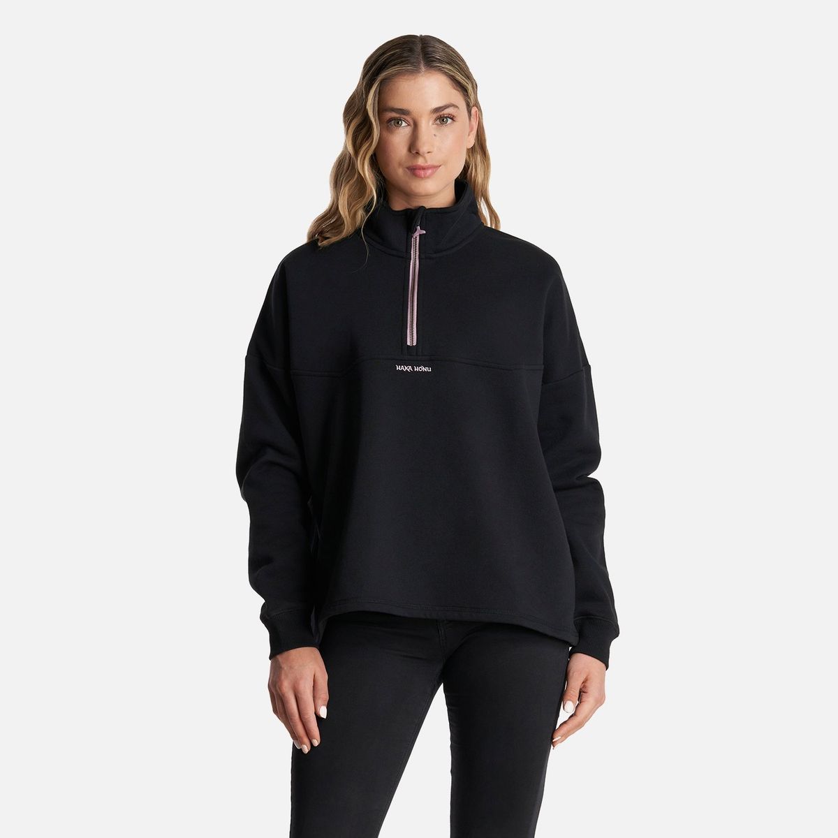 HAKA HONU - Poleron Mujer Peliculyon Negro Haka Honu