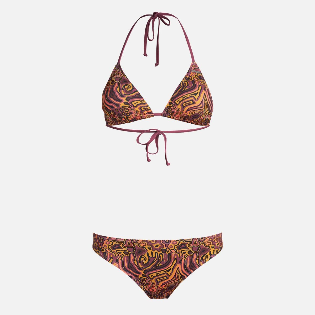 HAKA HONU - Traje de Baño Mujer Clasico Print Mostaza Haka Honu