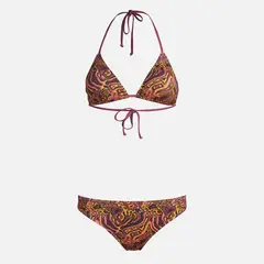 HAKA HONU - Traje de Baño Mujer Clasico Print Mostaza