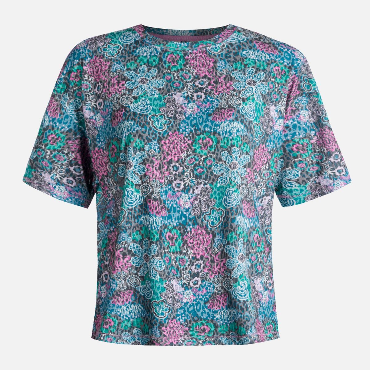 HAKA HONU - Polera Mujer Coralisima Print Turquesa Haka Honu