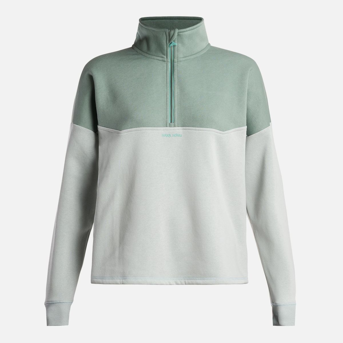 HAKA HONU - Poleron Mujer Peliculyon Verde Grisaceo Haka Honu