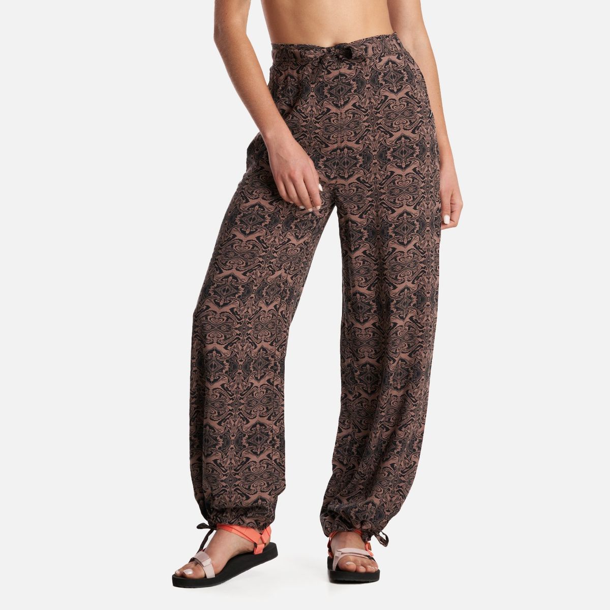 HAKA HONU - Pantalon Mujer Jipon Print Negro Haka Honu