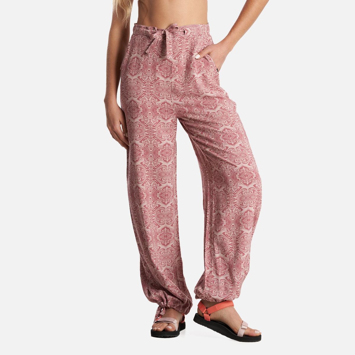 HAKA HONU - Pantalon Mujer Jipon Print Rosado Haka Honu