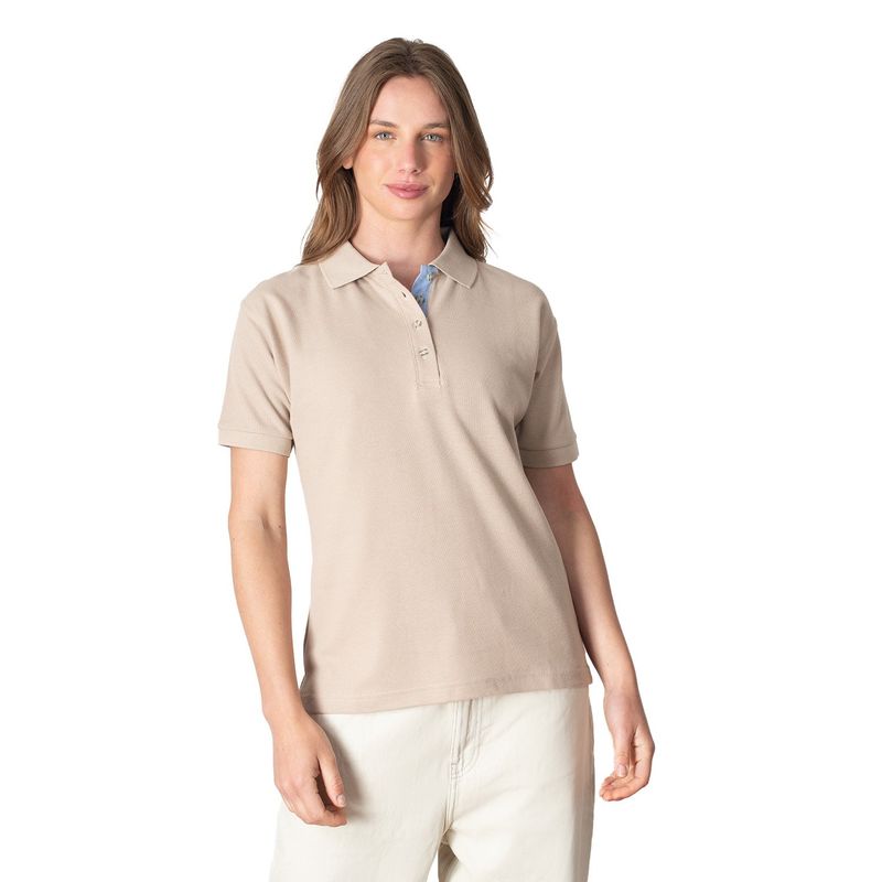 INDUSBORD - Polera Piqué Sail Colletion Premium Detalle en Botonera Mujer