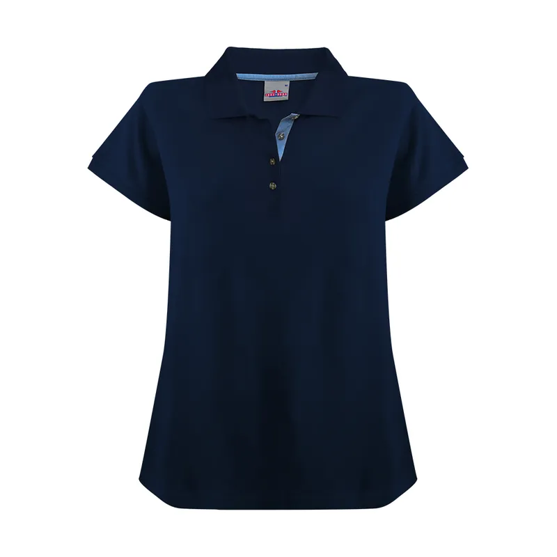 INDUSBORD - Polera Piqué Sail Colletion Premium Detalle en Botonera Mujer