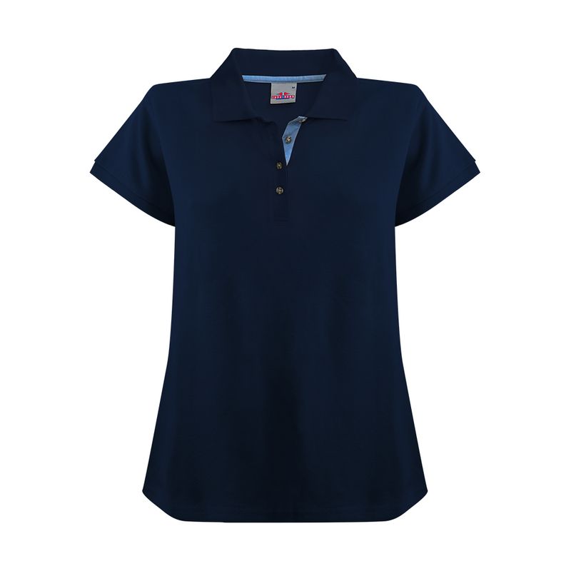 INDUSBORD - Polera Piqué Sail Colletion Premium Detalle en Botonera Mujer