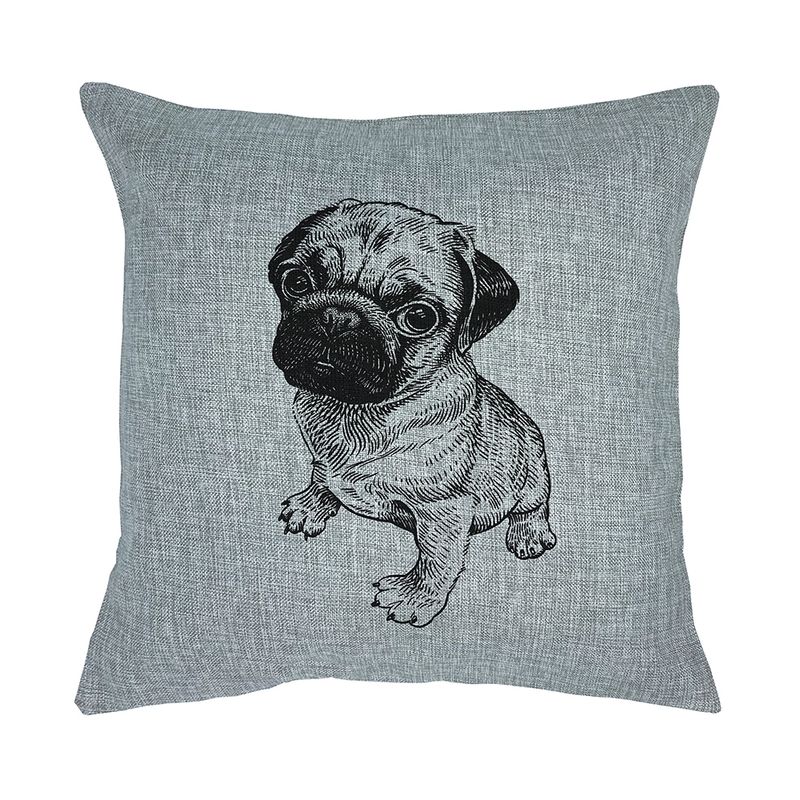 TUYO PRINT - Cojín Black Pug 45x45