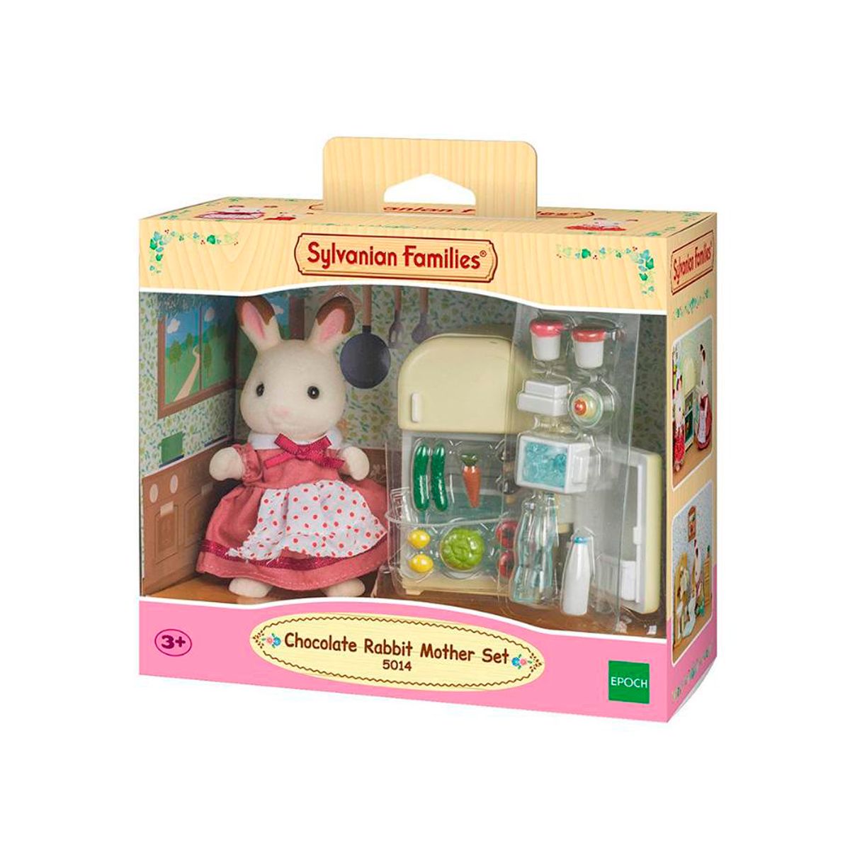 SYLVANIAN FAMILIES - Mamá Coneja Chocolate Sylvanian Families con Refrigerador