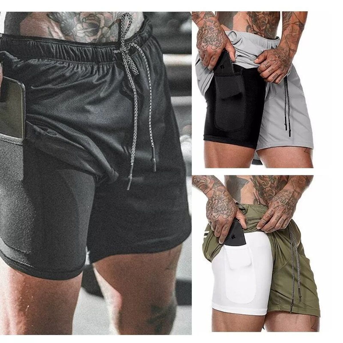 GENERICO - Short Deportivo Hombre Pantalones Cortos Secado Rápido Sport