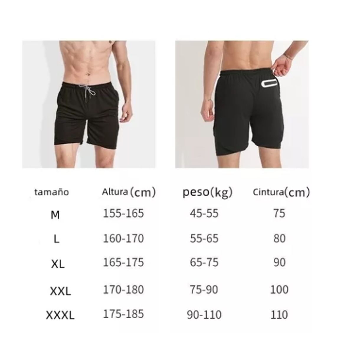 GENERICO - Short Deportivo Hombre Pantalones Cortos Secado Rápido Sport