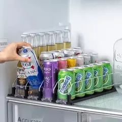 GENERICO - Contenedor Latas Bebida Dispensador Organizador Refrigerador