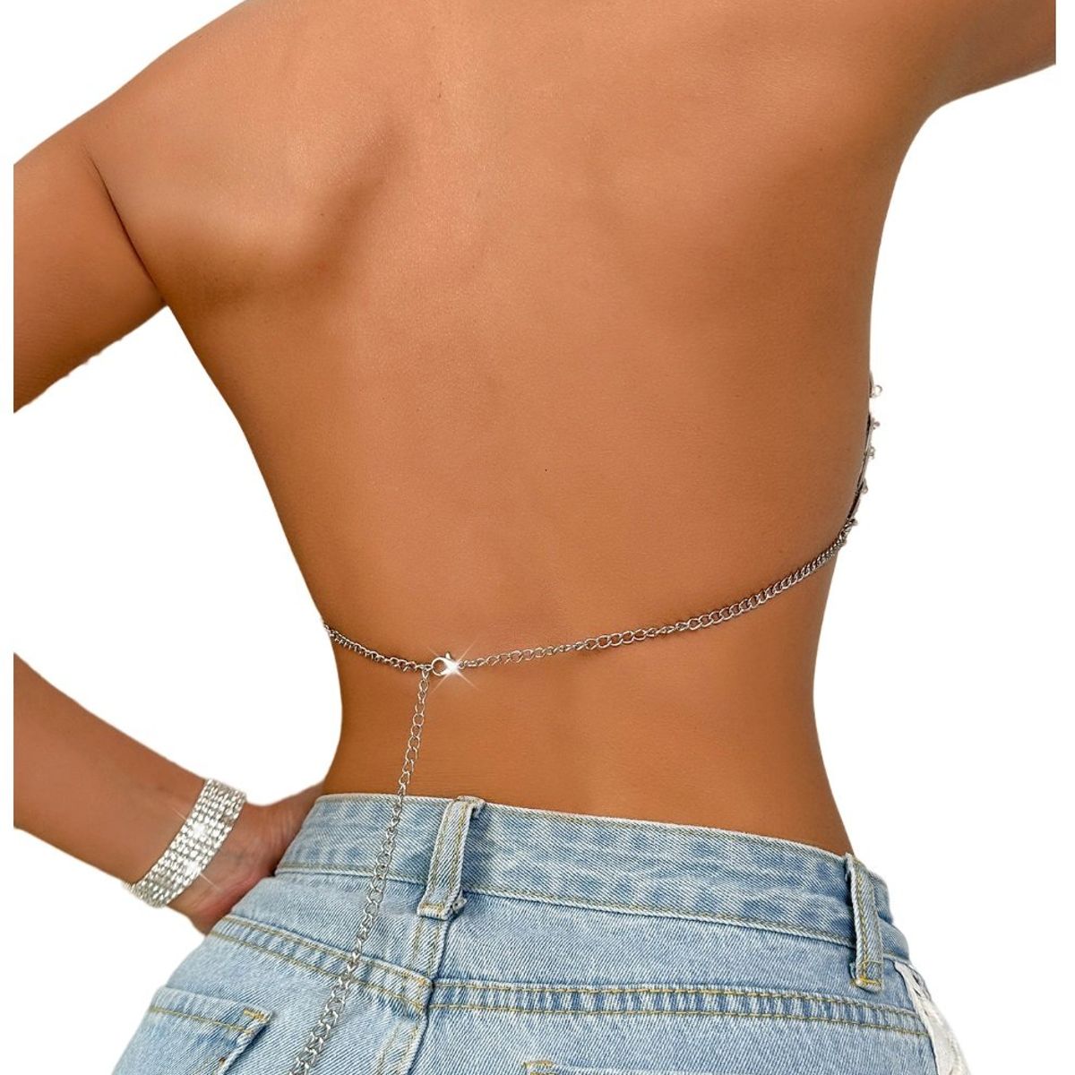 GARSIL - Crop Top Con Lentejuelas - Peto - Sosten De Fiesta Para Mujer
