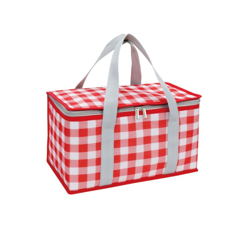 BABYLUNA - Canasta Cesta Térmica para Picnic Playa y Camping Rojo