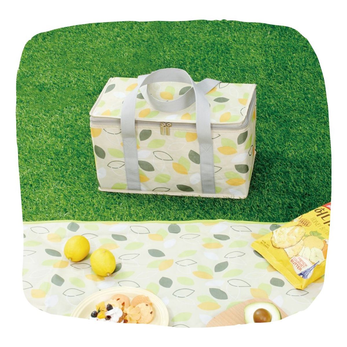 BABYLUNA - Canasta Cesta Térmica para Picnic Playa y Camping Verde